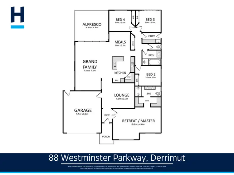 Floorplan of Homely house listing, 88 Westminster Parkway, Derrimut VIC 3026