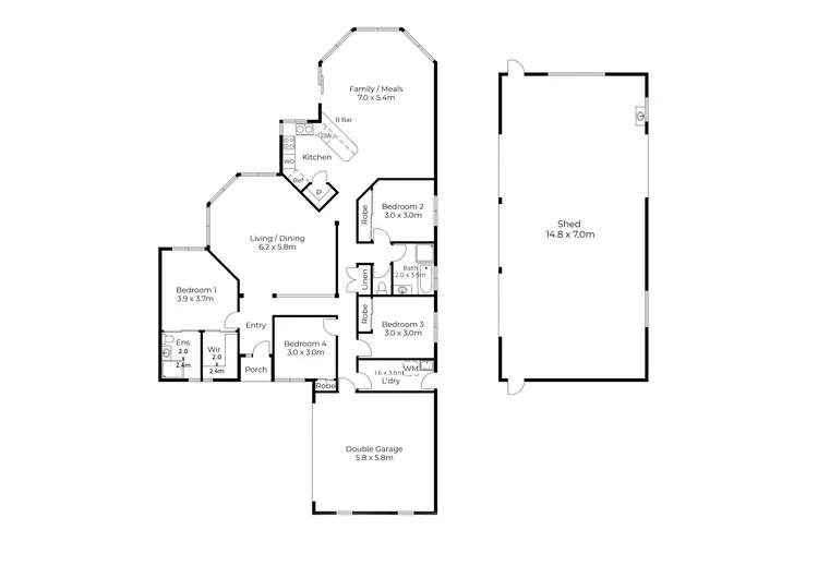 Floorplan of Homely rural property listing, 5 Dunromin Drive, Modanville NSW 2480
