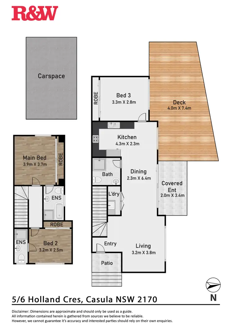 Floorplan of Homely townhouse listing, 5/6 Holland Crescent, Casula NSW 2170