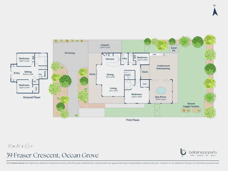 Floorplan of Homely house listing, 39 Fraser Crescent, Ocean Grove VIC 3226