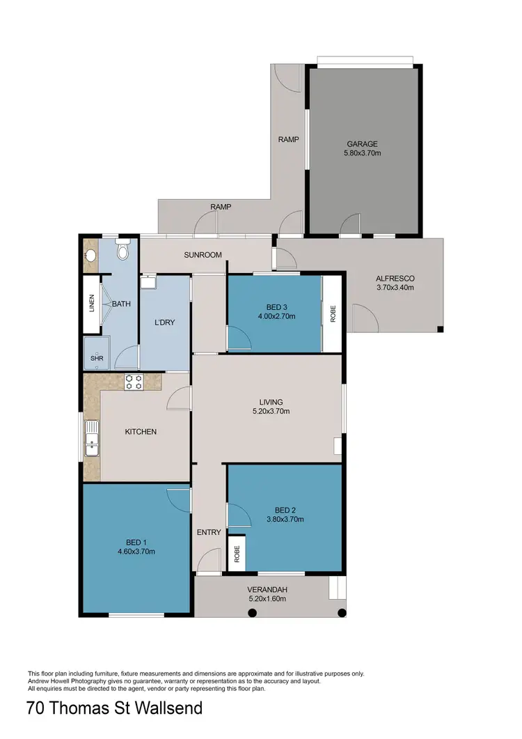 Floorplan of Homely house listing, 70 Thomas Street, Wallsend NSW 2287