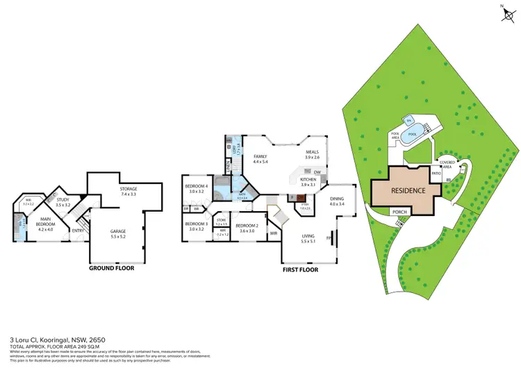 Floorplan of Homely house listing, 3 Loru Close, Kooringal NSW 2650