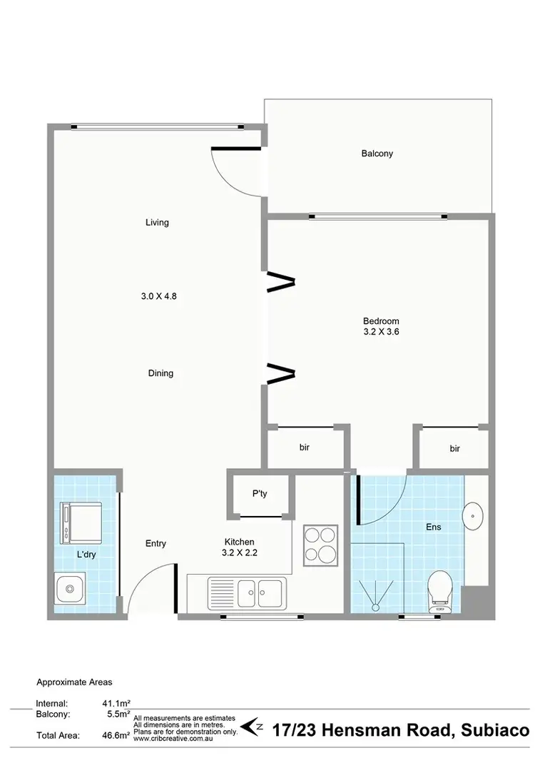 Floorplan of Homely apartment listing, 17/23 Hensman Road, Subiaco WA 6008