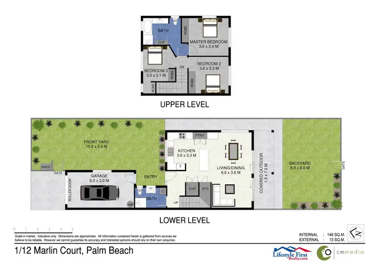 Floorplan of Homely semi-detached listing, 1/12 Marlin Court, Palm Beach QLD 4221