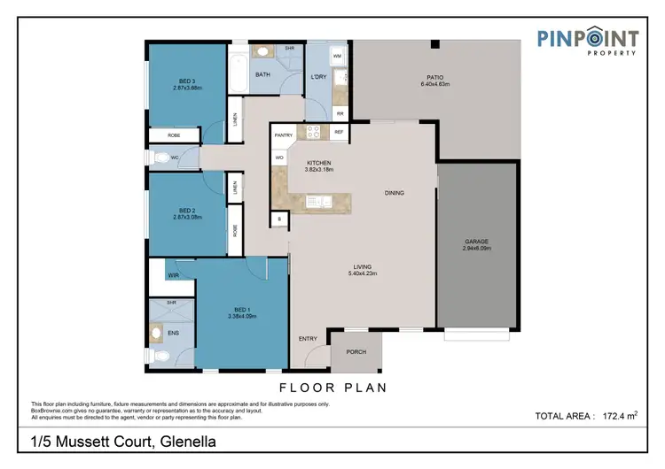 Floorplan of Homely unit listing, 1/5 Mussett Court, Glenella QLD 4740