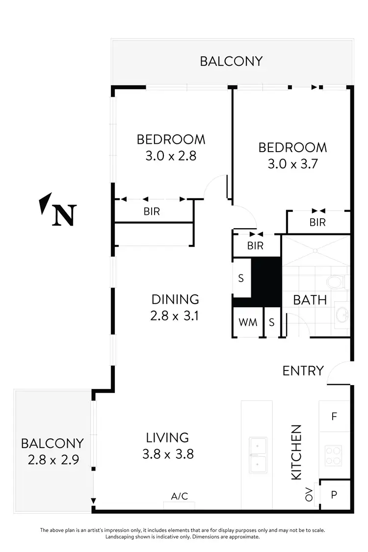 Floorplan of Homely apartment listing, 309/15 Everage Street, Moonee Ponds VIC 3039