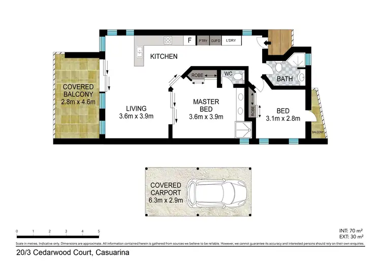 Floorplan of Homely apartment listing, 20/3 Cedarwood Court, Casuarina NSW 2487