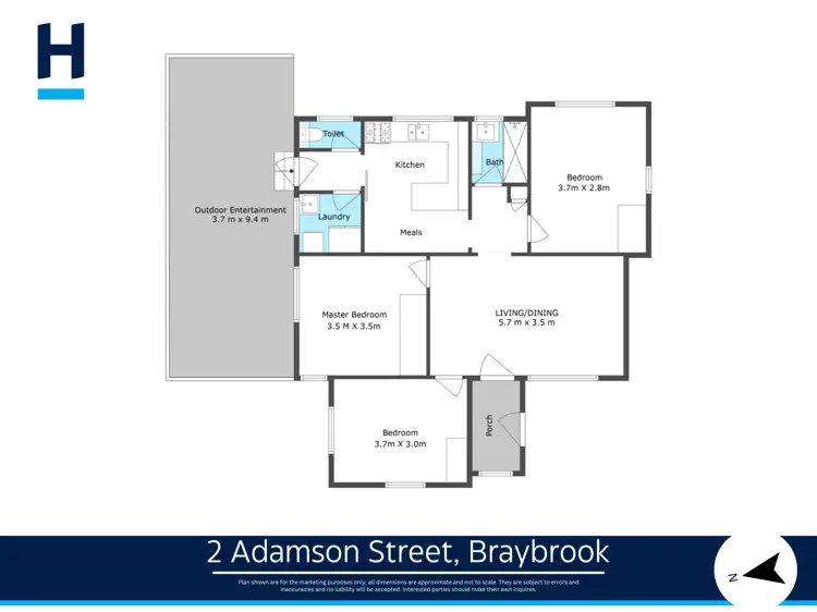 Floorplan of Homely house listing, 2 Adamson Street, Braybrook VIC 3019