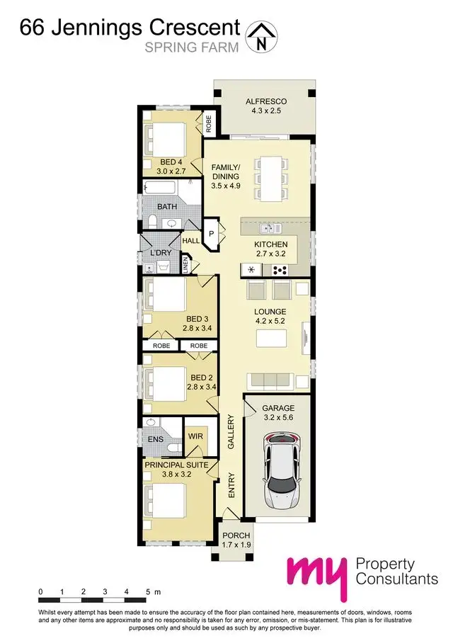 Floorplan of Homely house listing, 66 Jennings Crescent, Spring Farm NSW 2570