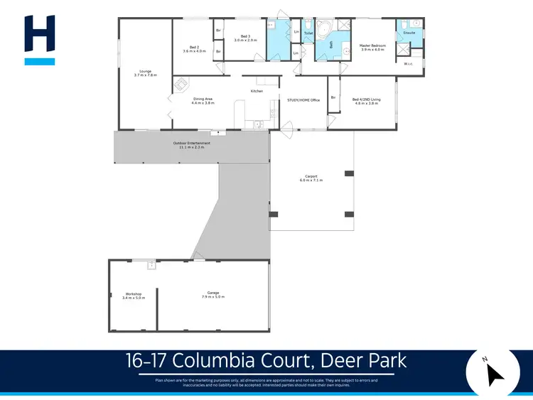 Floorplan of Homely house listing, 16-17 Columbia Court, Deer Park VIC 3023