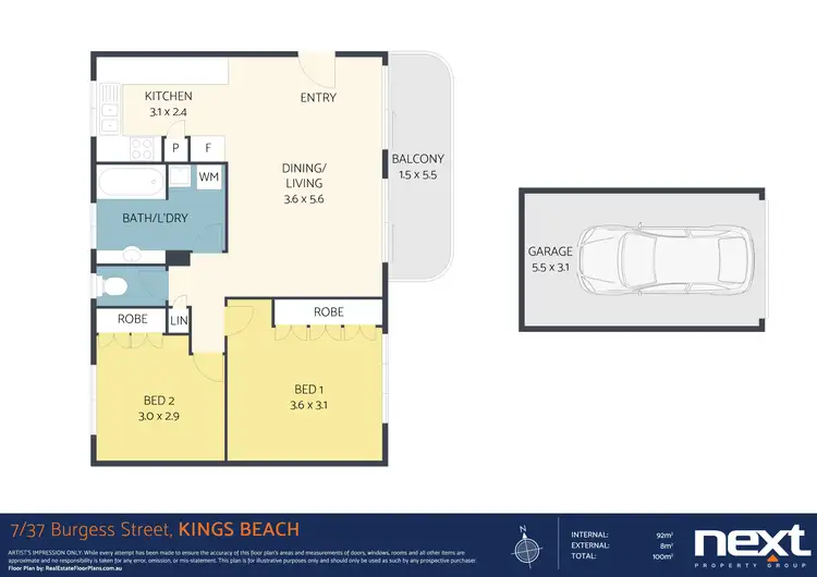 Floorplan of Homely unit listing, 7/37 Burgess Street, Kings Beach QLD 4551