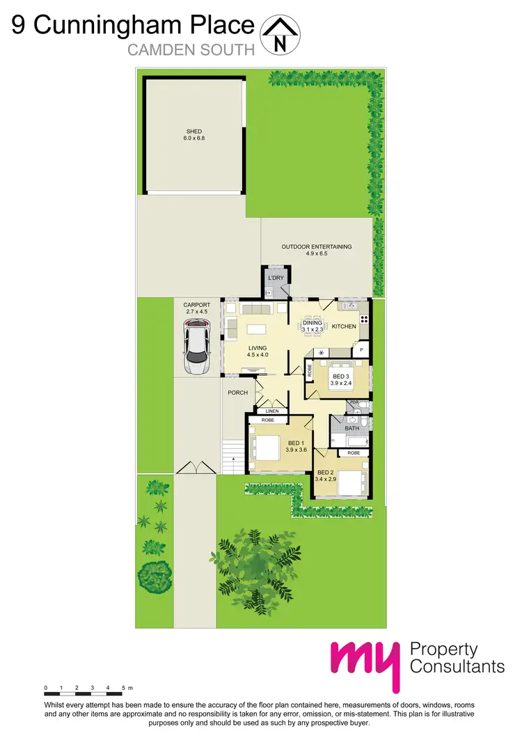 Floorplan of Homely house listing, 9 Cunningham Place, Camden South NSW 2570