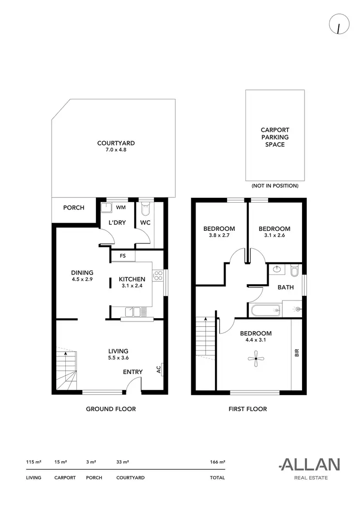 Floorplan of Homely townhouse listing, 2/6 Sixth Avenue, Ascot Park SA 5043