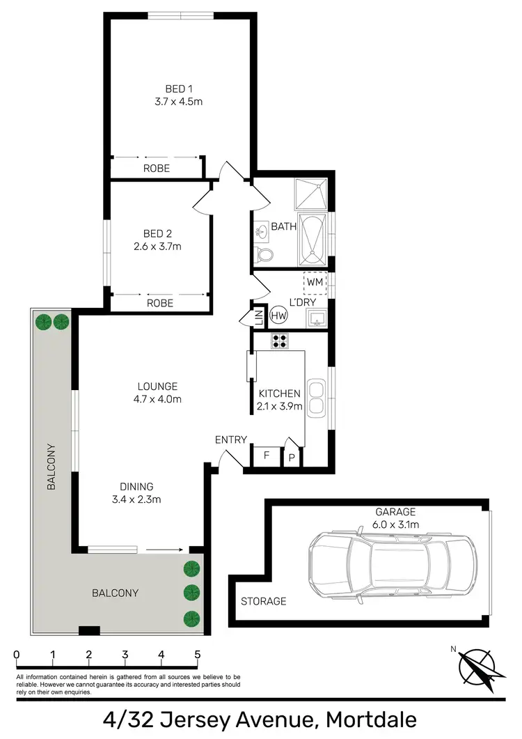 Floorplan of Homely apartment listing, 4/32 Jersey Avenue, Mortdale NSW 2223