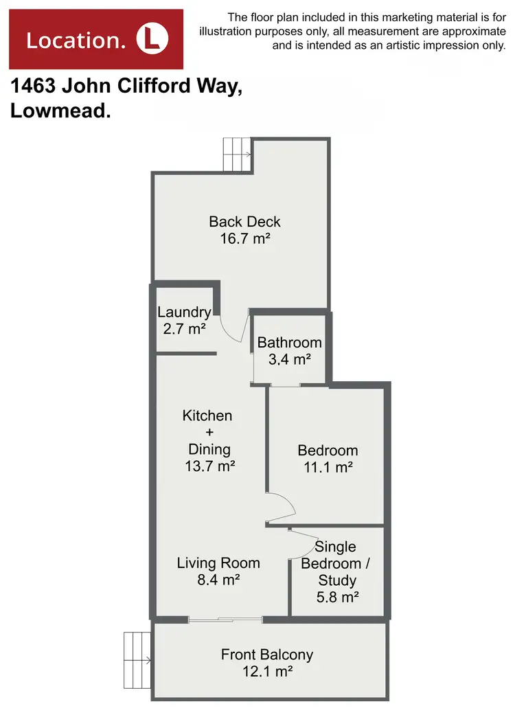 Floorplan of Homely house listing, 1463 John Clifford Way, Lowmead QLD 4676