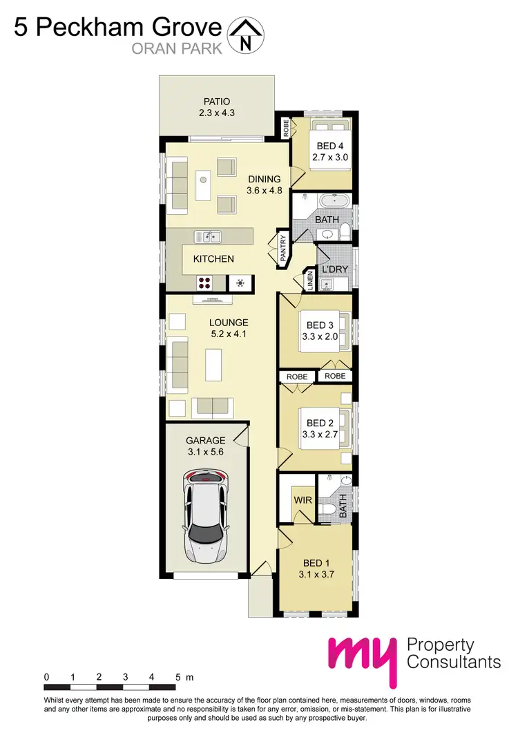 Floorplan of Homely house listing, 5 Peckham Grove, Oran Park NSW 2570