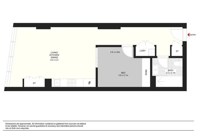 Floorplan of Homely apartment listing, 1607/718 George St, Haymarket NSW 2000