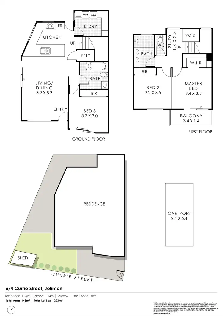Floorplan of Homely townhouse listing, 6/4 Currie Street, Jolimont WA 6014