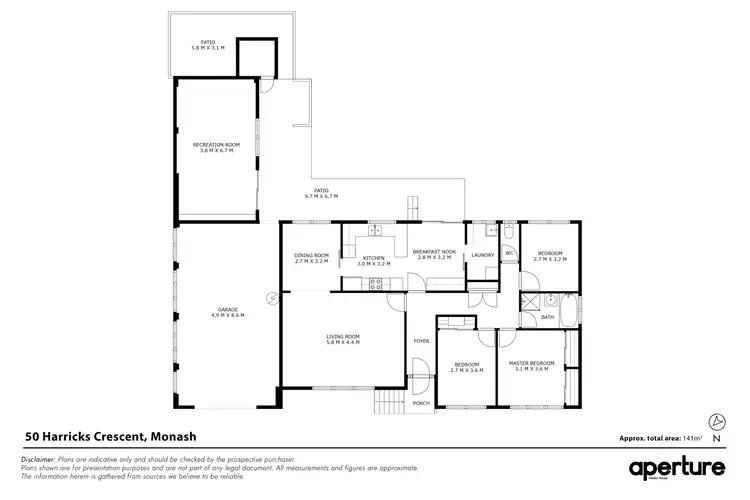 Floorplan of Homely house listing, 50 Harricks Crescent, Monash ACT 2904