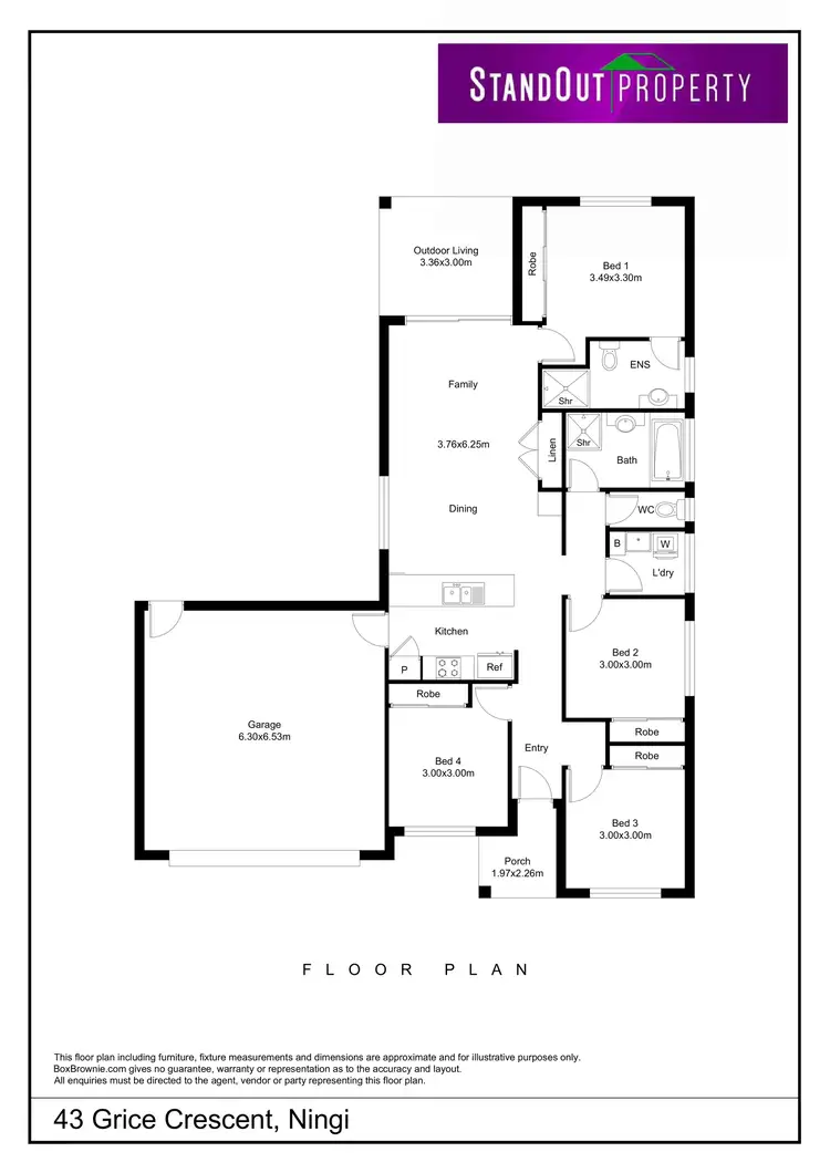 Floorplan of Homely house listing, 43 Grice Crescent, Ningi QLD 4511