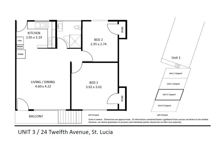 Floorplan of Homely apartment listing, 3/24 Twelfth Avenue, St Lucia QLD 4067