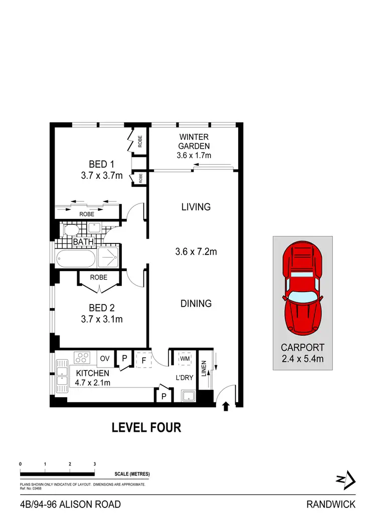 Floorplan of Homely apartment listing, 4b/94-96 Alison Road, Randwick NSW 2031