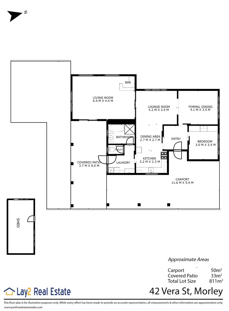 Floorplan of Homely house listing, 42 Vera Street, Morley WA 6062