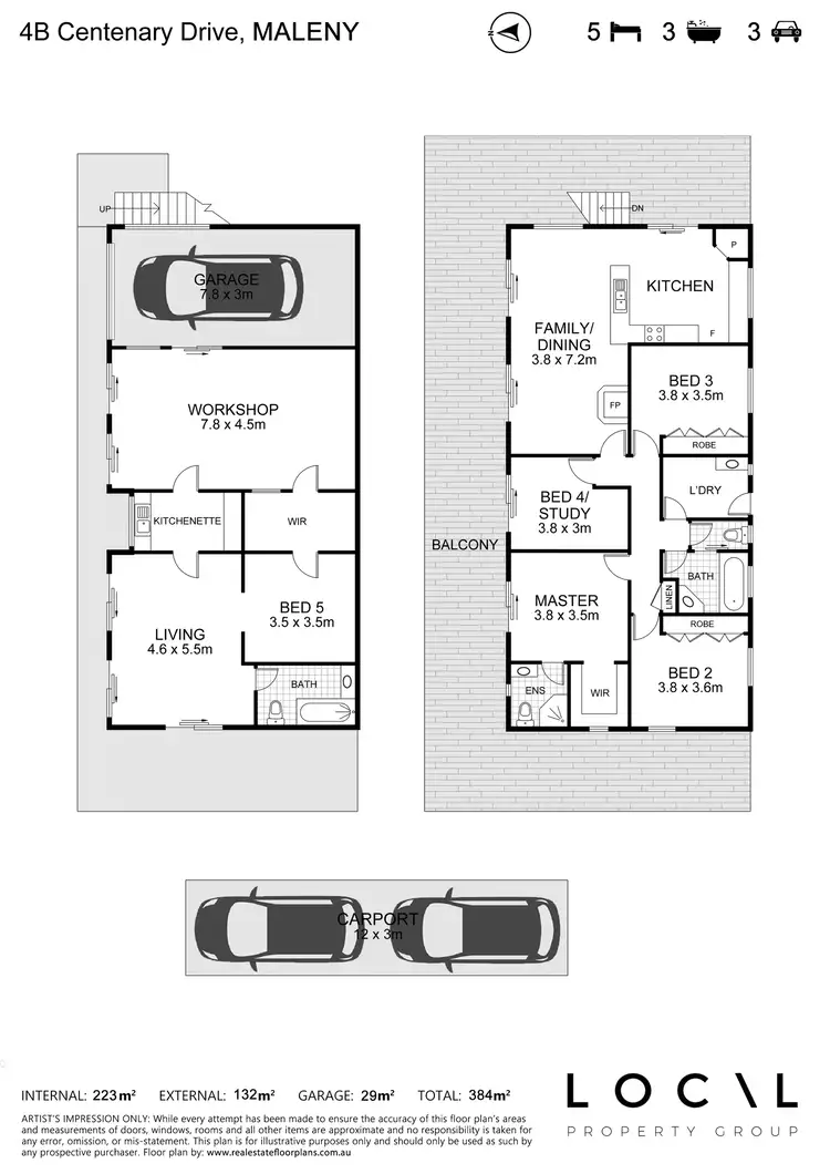 Floorplan of Homely house listing, 4B Centenary Drive, Maleny QLD 4552