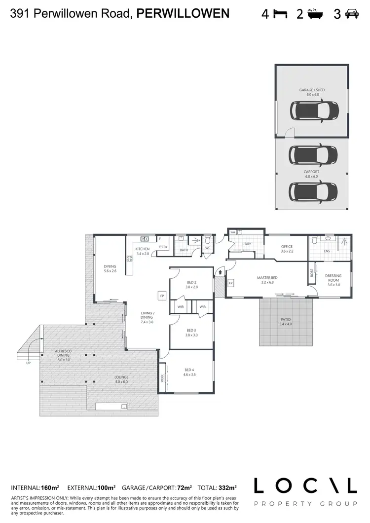Floorplan of Homely house listing, 391 Perwillowen Road, Perwillowen QLD 4560