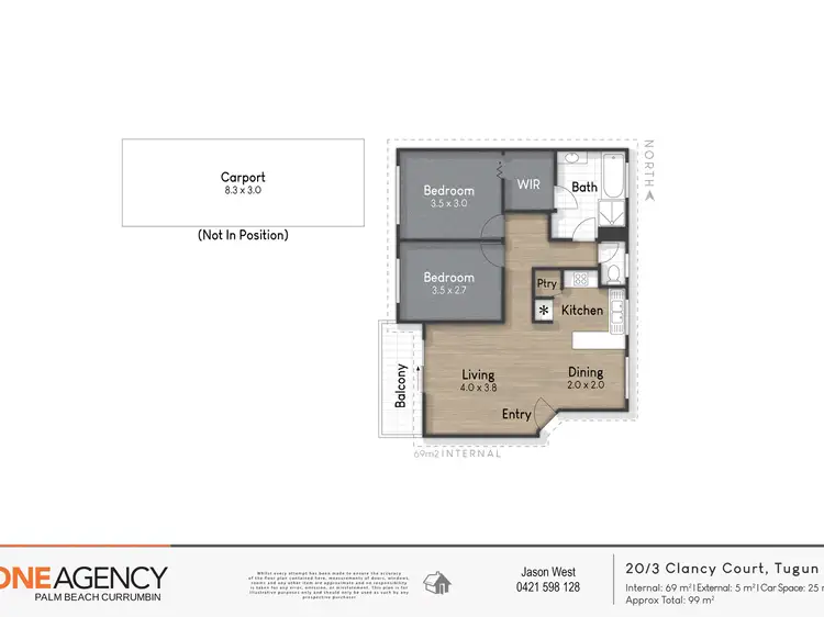 Floorplan of Homely unit listing, 20/3 Clancy Court, Tugun QLD 4224