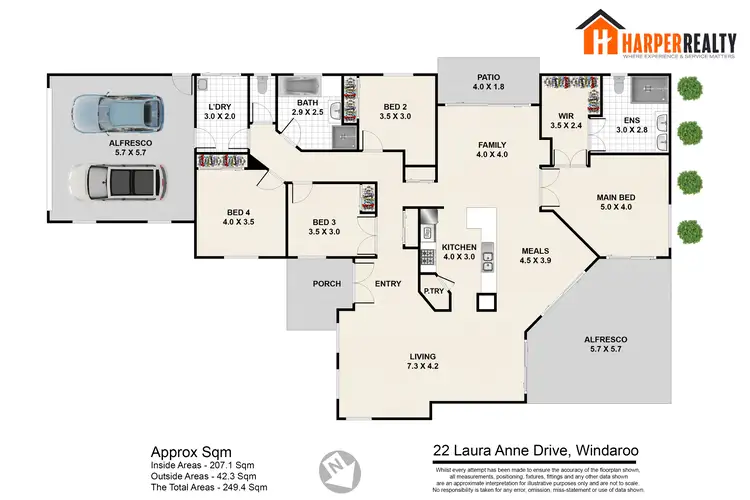 Floorplan of Homely house listing, 22 Laura Anne Drive, Windaroo QLD 4207
