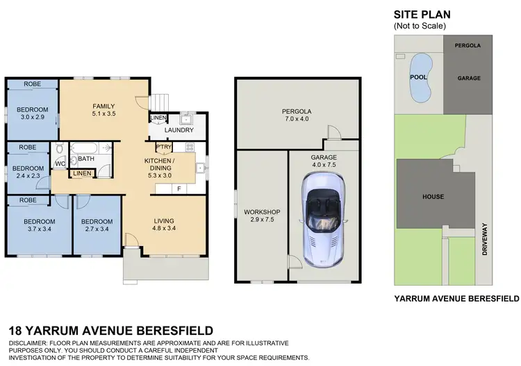 Floorplan of Homely house listing, 18 Yarrum Ave, Beresfield NSW 2322