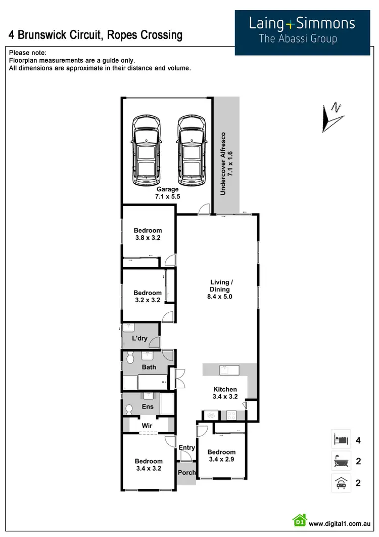 Floorplan of Homely house listing, 4 Brunswick Circuit, Ropes Crossing NSW 2760