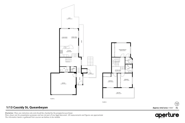 Floorplan of Homely townhouse listing, 1/13 Cassidy Street, Queanbeyan West NSW 2620