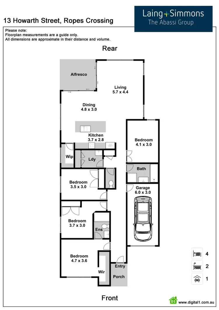 Floorplan of Homely house listing, 13 Howarth Street, Ropes Crossing NSW 2760
