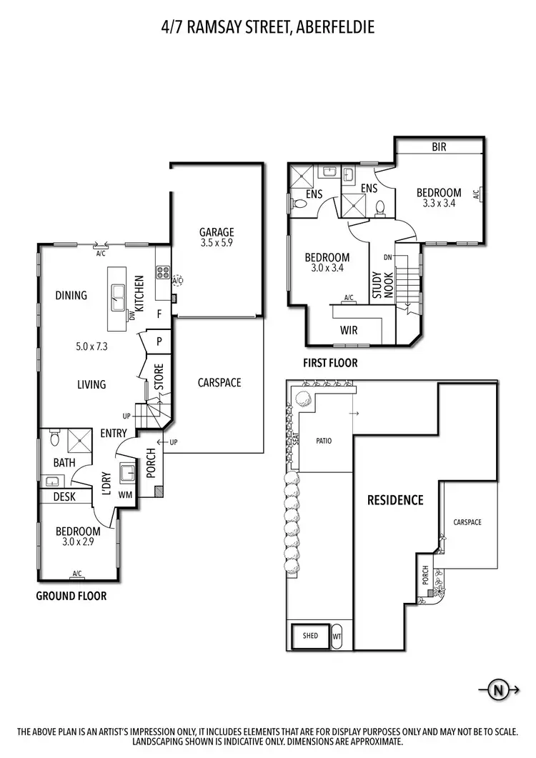 Floorplan of Homely townhouse listing, 4/7 Ramsay Street, Aberfeldie VIC 3040