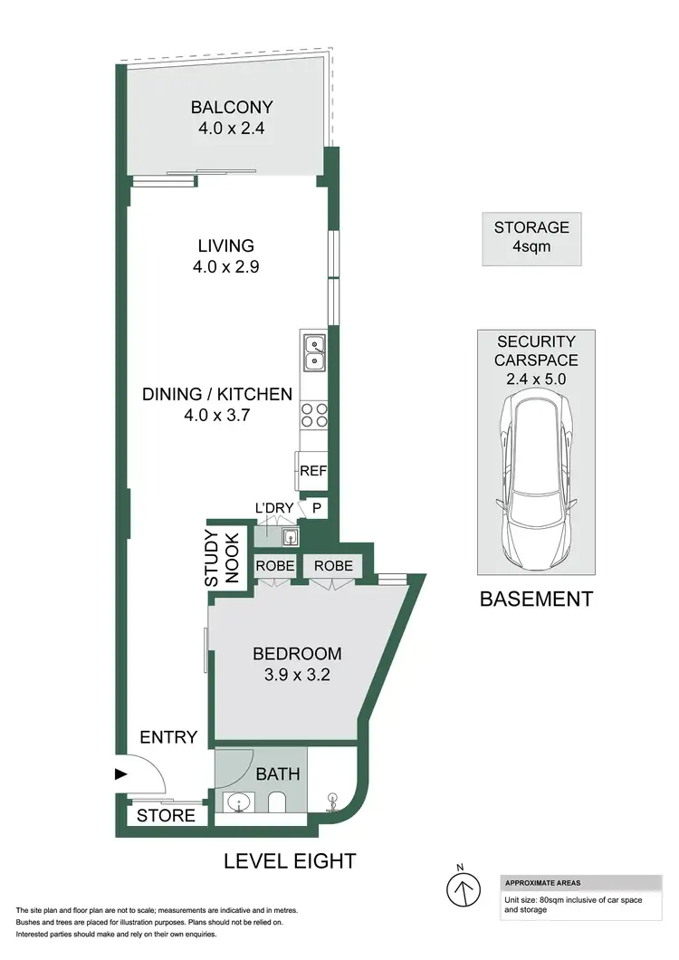 Floorplan of Homely apartment listing, 806/1-9 Gray Street, Bondi Junction NSW 2022
