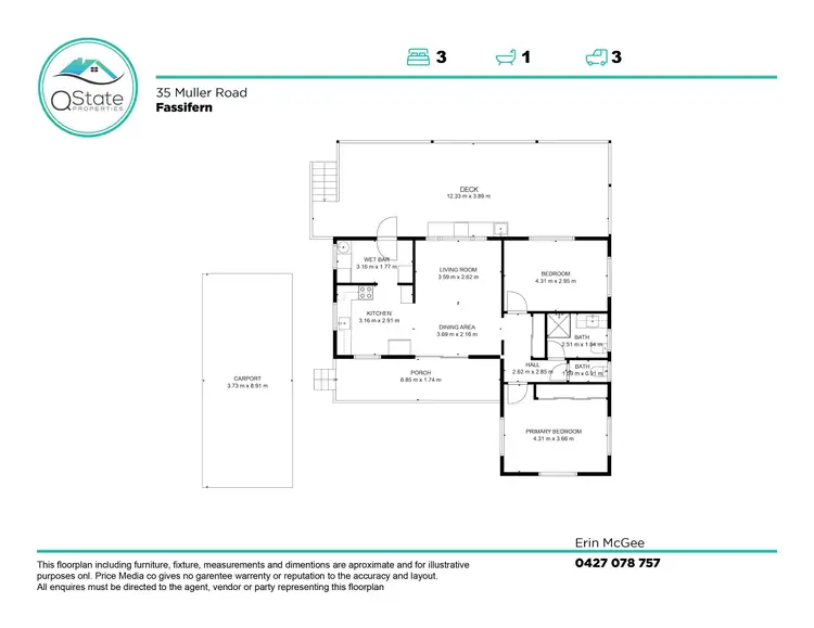 Floorplan of Homely rural property listing, 35 Muller Road, Fassifern QLD 4309