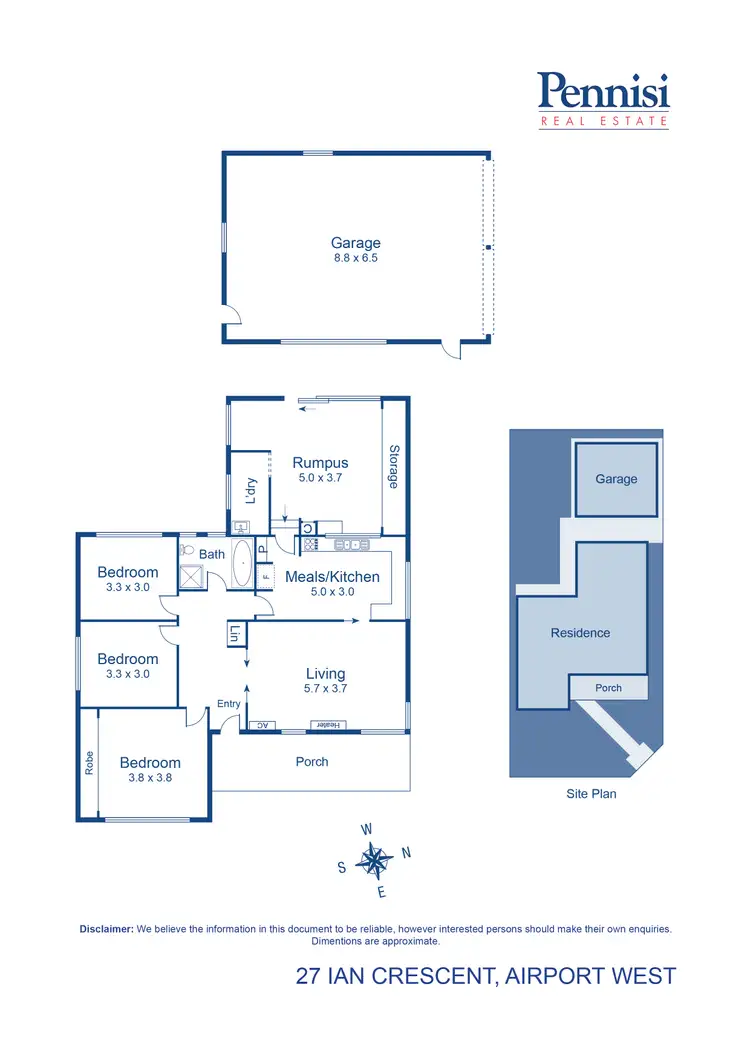 Floorplan of Homely house listing, 27 Ian Crescent, Airport West VIC 3042