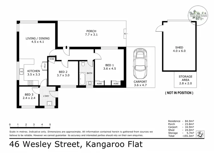 Floorplan of Homely house listing, 46 Wesley Street, Kangaroo Flat VIC 3555