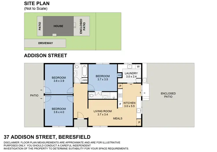 Floorplan of Homely house listing, 37 Addison Street, Beresfield NSW 2322