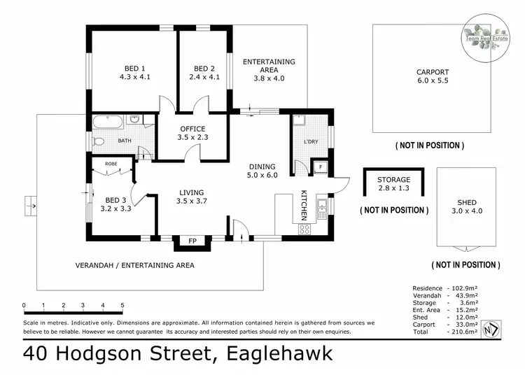 Floorplan of Homely house listing, 40 Hodgson Street, Eaglehawk VIC 3556