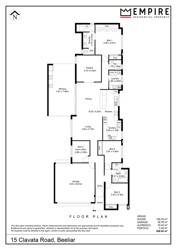 Floorplan of Homely house listing, 15 Clavata Road, Beeliar WA 6164
