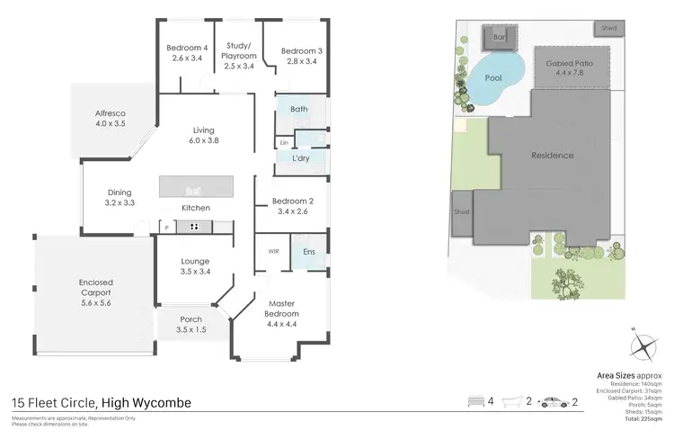 Floorplan of Homely house listing, 15 Fleet Circle, High Wycombe WA 6057