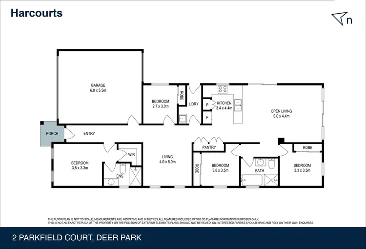 Floorplan of Homely house listing, 2 Parkfield Court, Deer Park VIC 3023