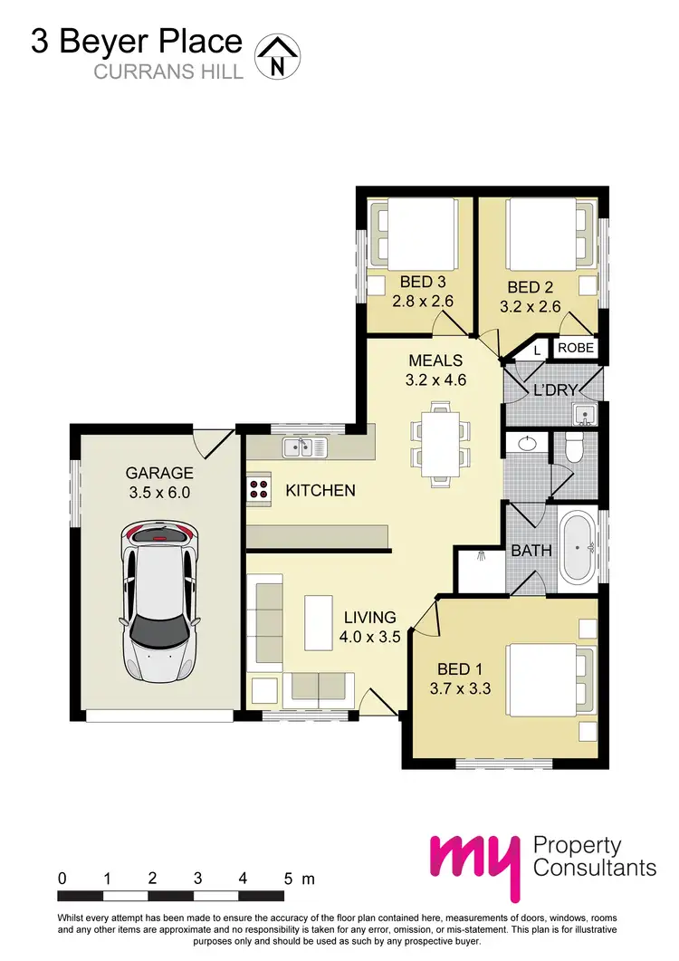 Floorplan of Homely house listing, 3B Beyer Place, Currans Hill NSW 2567