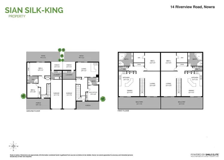 Floorplan of Homely semi-detached listing, 14 Riverview Road, Nowra NSW 2541