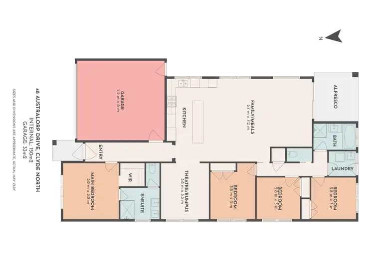 Floorplan of Homely house listing, 48 Australorp Drive, Clyde North VIC 3978