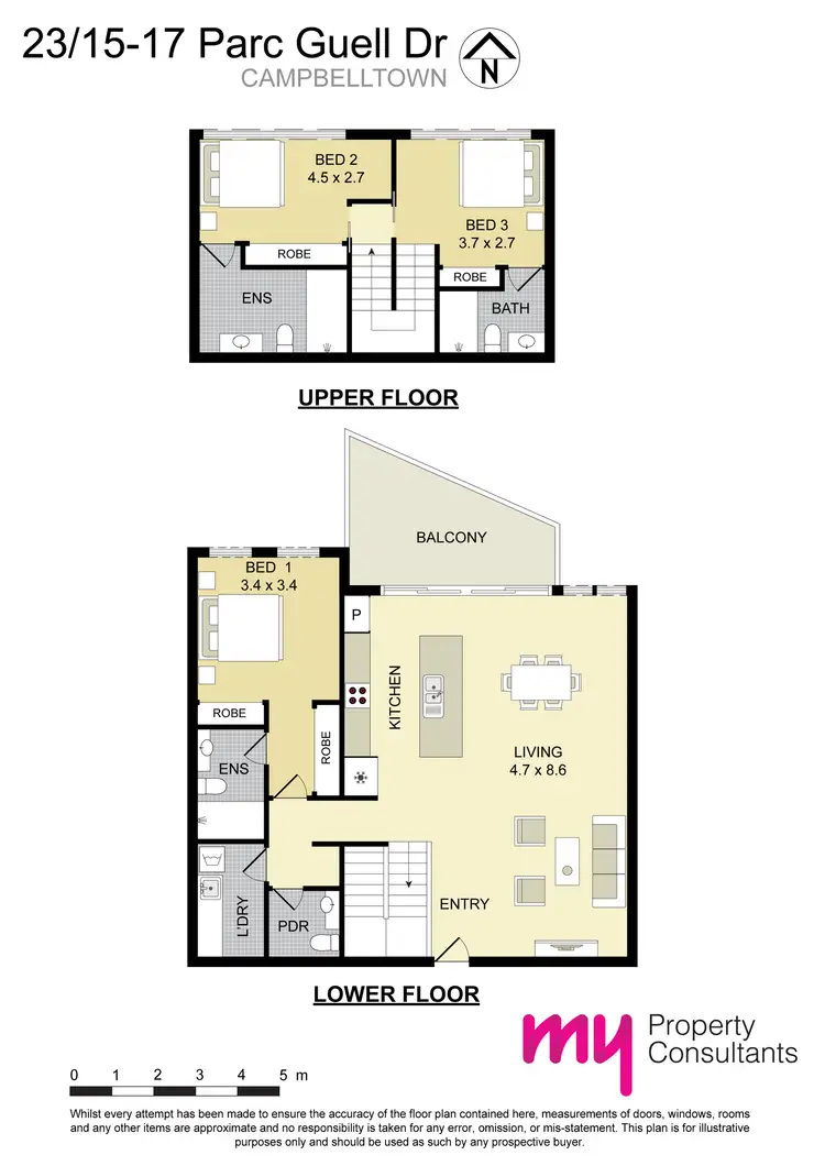 Floorplan of Homely apartment listing, 23/15-17 Parc Guell Drive, Campbelltown NSW 2560