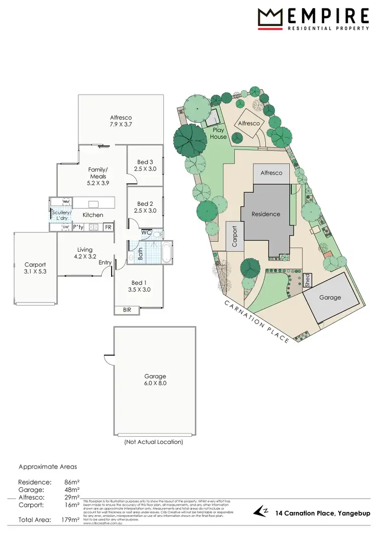 Floorplan of Homely house listing, 14 Carnation Place, Yangebup WA 6164